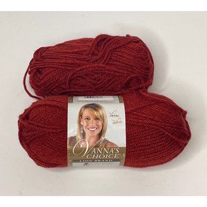 Vannas Choice Lion Brand Medium 4 Acrylic 170 YD Yarn Skein Brick Red
